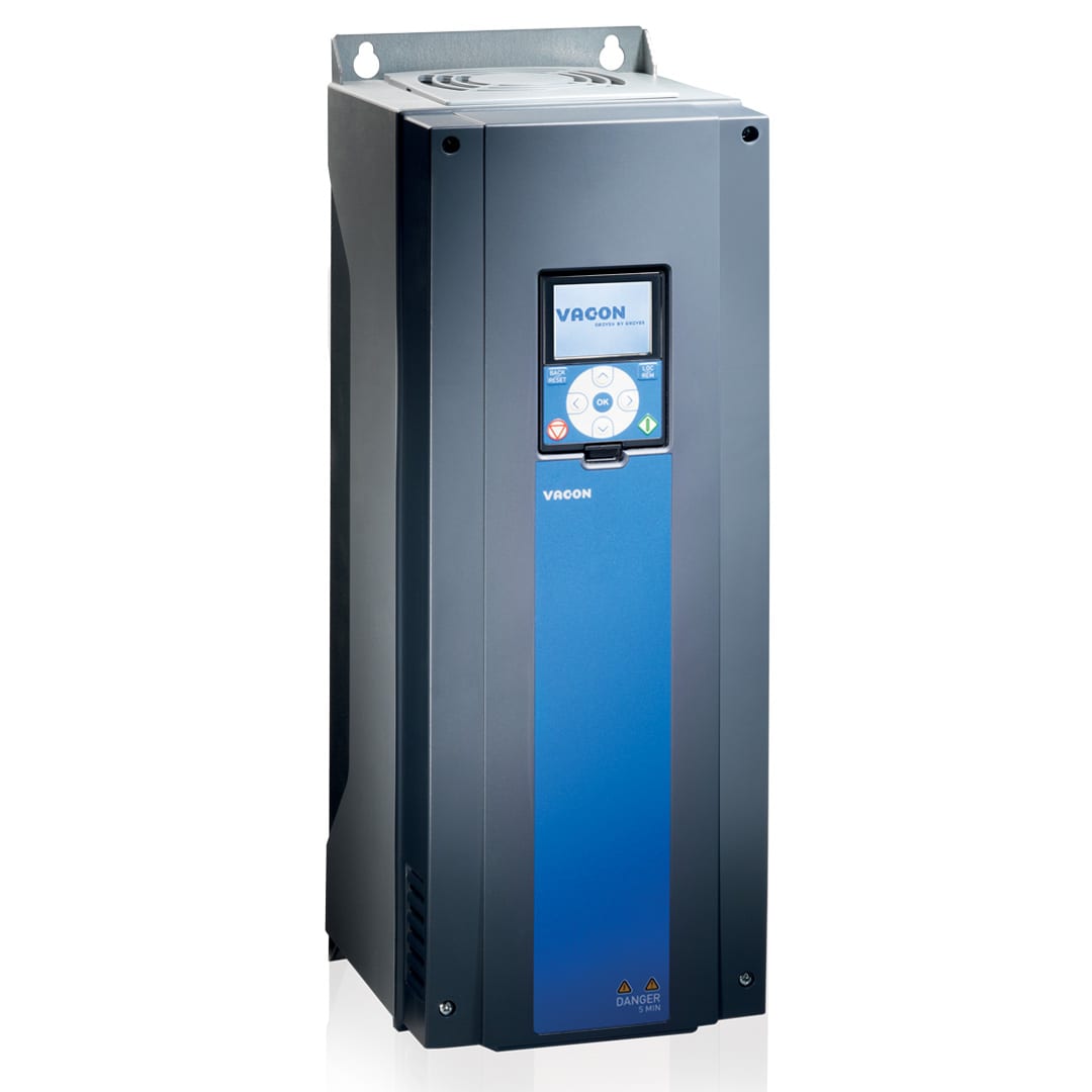 135N1025 VACON 100 FLOW, 380-500 V, IP21/Type 1, air-cooled wall-mounted drive, EMC Class C2, Graphical keypad 31Amp