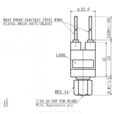 061F8490 DANFOSS REFRIGERATION Cartridge pressure switch